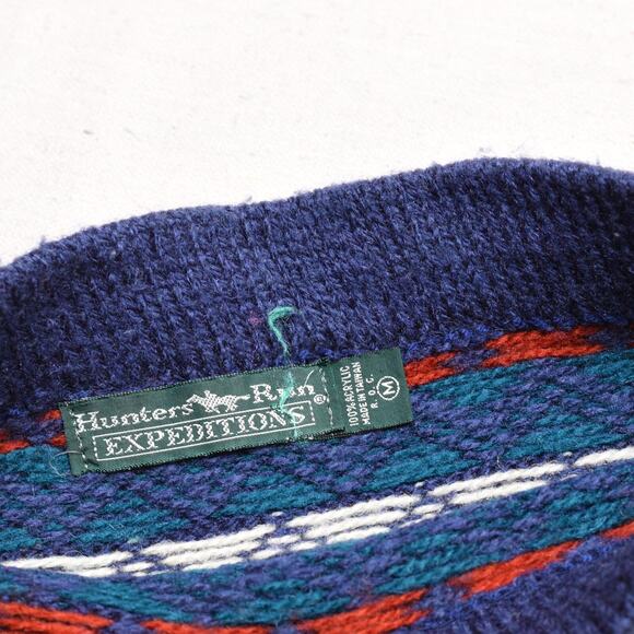 Hunters Run Women's Pullover Sweater Geometric VTG Wool Multicolor Size M - Picture 7 of 8